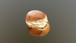 Swedish Semla desert, sweden, sweet, pastry, semla, qlone