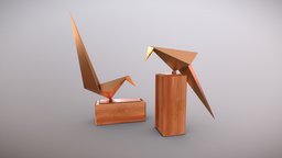 Home decor "Golden Birds" room, modern, dubai, fashion, apartment, furniture, decor, downlaod, render, 3d, model, design, house, home, decoration, sketchfab, interior