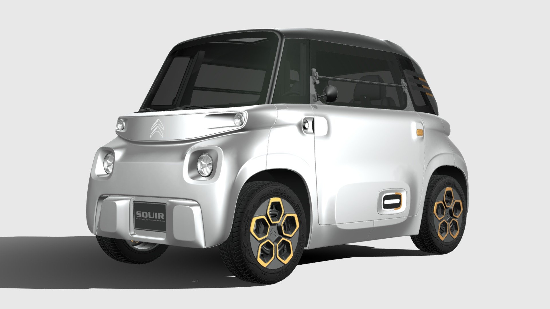 Citroen Ami 2021 - high detailed 3D model created by SQUIR team - Citroen Ami 2021 - Buy Royalty Free 3D model by SQUIR3D 3d model