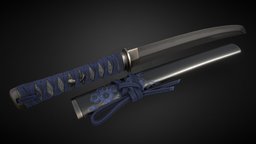 Tanto tanto, samurai, historical, melee, low-poly-model, japanese-culture, knife, japanese, tantoknife