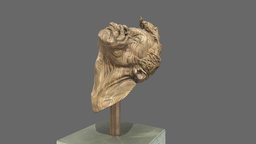 The Howl face, marvel, figure, action, dc, boxer, punch, distorted, uppercut, substancepainter, substance, wood, sculpture
