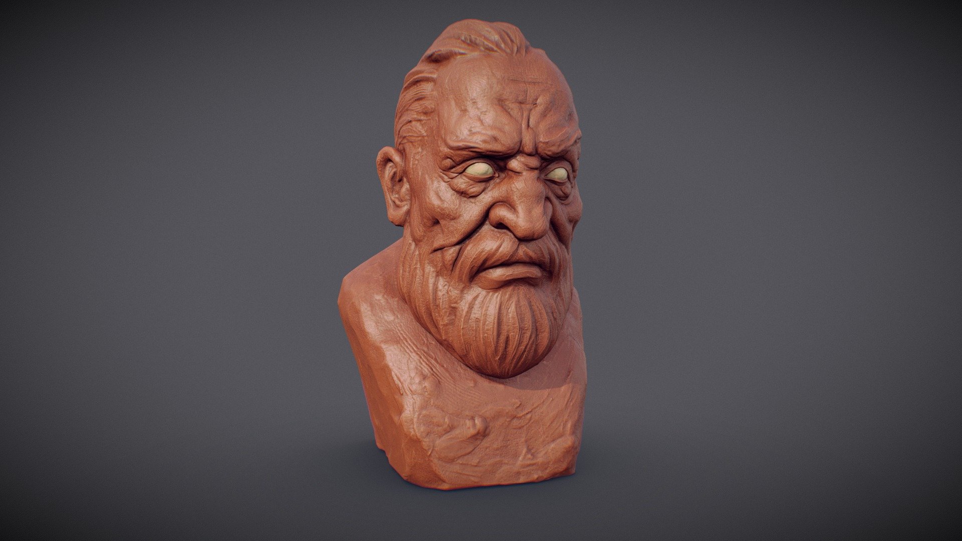 Sculpt study based on a photo of a clay bust - Clay Bust Study - Download Free 3D model by lomepawol 3d model