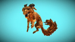 Dragon (animated) dog, fluffy, canine, furry, dragonsculpture, animation, animated, dragon, dragonsculpt
