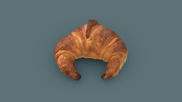 CROISSANT ORDINAIRE france, paris, food, 3d-scan, store, bakery, croissant, gourmandise, viennoiserie, photogrammetry, scan, 3dscan, download