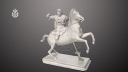 Alejandro Magno ecuestre V-255 pompeii, heritage, patrimonio, arte, arqueologia, fotogrametria, herculaneum, rabasf, herculano, escaneo, vaciado, pompeya, photogrammetry, photoshop, blender, art, archaeology, scan