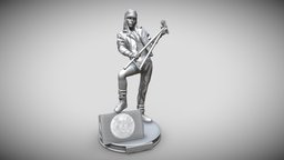 Axl Rose GNR stl, skulls, sculpt, plant, school, caracter, figure, miniature, diy, obj, diorama, metal, 3dprinting, actionfigure, resin, gnr, ender3, anycubic-photon, axlroses