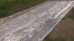 winter asphalt path forest, grass, winter, ice, road, way, walkway, path, frozen, asphalt, lowpoly, scan, street, gameready, environment