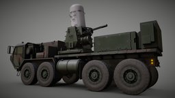 CIWS mounted on HEMTT base, modern, truck, system, us, trailer, army, fps, unreal, aa, turret, defense, vr, 4k, tractor, phalanx, nato, ciws, hemtt, unity, game, vehicle, pbr, military, air, usa, gun, noai, m1120