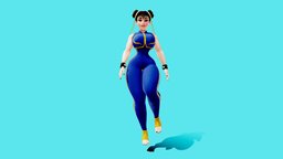 Chu-Li body, base, mesh, fighter, figure, videogame, fighting, original, capcom, type, woman, curvy, pretty, movement, thick, chun-li, thicc, character, modeling, cartoon, game, model, design, female, animation, animated, street, human, video, anime, rigged, lady