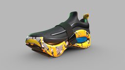 Sneaker shoe, assets, drawing, fashion, unreal, clothes, sports, vr, shoes, props, footwear, sneaker, sneakers, metaverse, substancepainter, modeling, game, 3d, blender, art, lowpoly, blender3d, design, stylized, gameready, sneakershoesdesign
