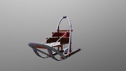 Dog Sled dog, sled, substancepainter, substance, 3d, model