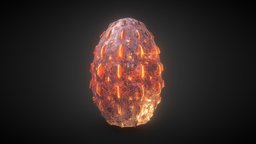 Dragon Egg red, scenery, egg, lava, decor, nature, glow, jewelery, shine, emissive, emission, fantasy, dragon, magic, fireshine