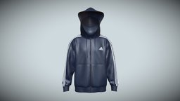 Adidas Essentials Fleece 3 -Stripe Zip Hoodie virtual, games, gaming, fashion, beauty, vr, designer, dress, marvelous, hoodie, hooded, daz3d, apparel, clo3d, marvelousdesigner, metaverse, garments, hoody, hoodie-clothes, clo, hoodies, 3dfashion, virtual-world, clo3dfashion, hoodiedesign, hoodiecloth, gaming-world, meta-look, meta-fashion