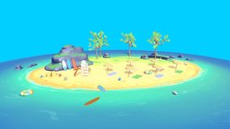 Beach Island summer, beach, surfing
