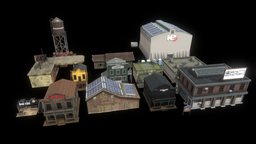 DAOtown Building Kit buildings, west, wild, m3, western, neonbuidl, daotown
