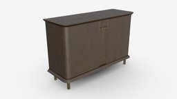 Cabinet Baker Bastille room, modern, style, oak, floor, apartment, brown, furniture, living, cabinet, contemporary, baker, bastille, 3d, pbr, home, wood, dark, interior
