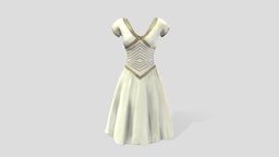 Female Short Sleeve A Line Skirt Dart Dress short, mini, princess, chest, medieval, women, midi, got, line, girls, open, skirt, dress, a, woman, sleeves, womens, outfit, aline, female