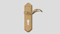 Wentworth Door Handle Brass office, room, modern, plate, exterior, element, key, lock, module, classic, handle, metal, part, minimalist, fittings, locking, knob, levers, design, house, wood, building, plastic, interior, door