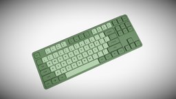 Tenkeyless Keyboard Green office, computer, device, system, pc, tech, desktop, equipment, unit, hardware, personal, workstation, home, technology, keyboard