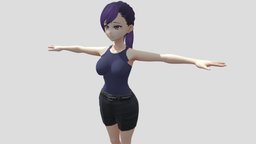 【Anime Character / alex94i60】Shion (Casual) japan, animegirl, animemodel, anime3d, japanese-style, anime-character, vroid, unity, anime, japanese, alex94i60