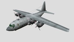 C130 Herculese Low Poly trooper, gunship, usaf, transport, hercules, raf, spectre, cargo, lockheed, c130, lockheedmartin, spooky