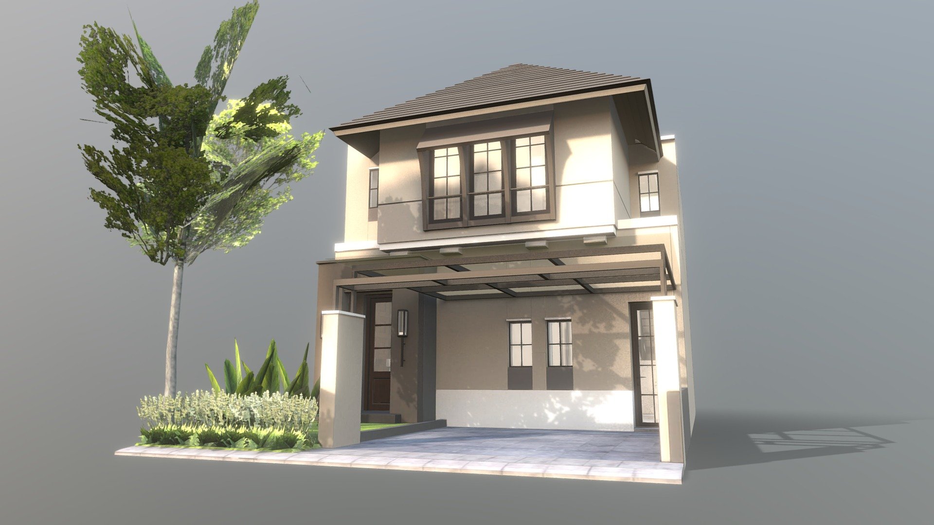 A realtime 3D asset of architecture &amp; interior for property marketing tools. Optimized for mobile device (AR and 3D App). Lowpoly yet preserve the realistic visual 3d model