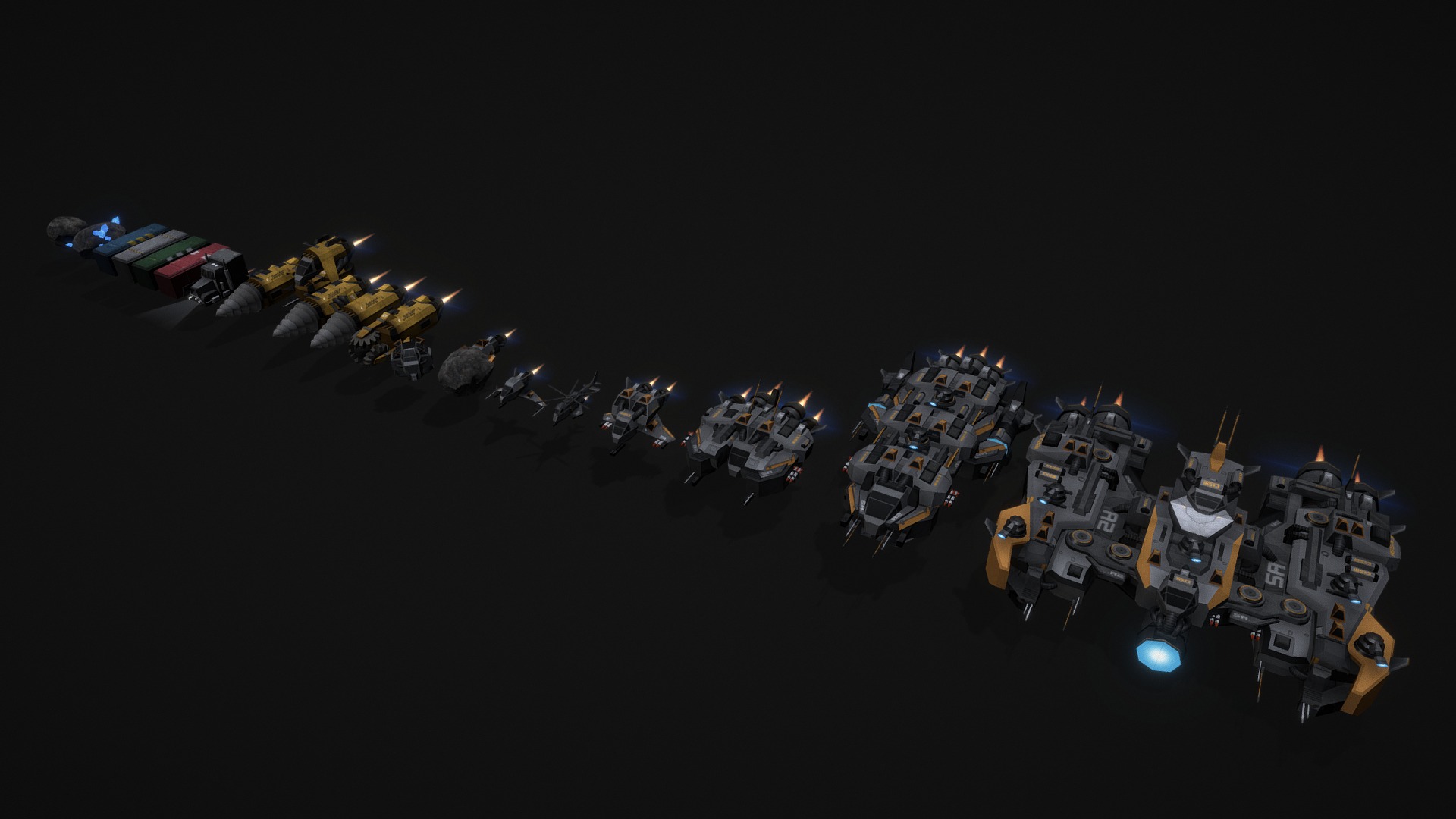 Art assets for the free game: Star Avalanche! Star avalanche is a top-down scroller space shooter. It features a highly customizable ship and 10 different missions, where the player is challenged by waves of enemies that becomes increasingly more difficult. Many features that can be expected are implemented such as tracking of player statistics, multiple difficulties, X-box controller support and of course boss fights!

Download and play the game at:
http://www.stefanvink.com/pages/star.html - Star Avalanche Assets - 3D model by StefanVink 3d model