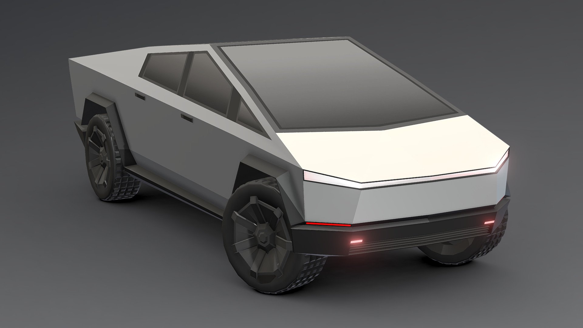 Tesla Cybertruck Low-poly 3D.




You can use these models in any game and project.




This model is made with order and precision.




The color of the body and wheels can be changed.




Separated parts (body. wheel).




Very low poly.




Average poly count: 10/000 Tris.




Texture size: 128/256 (PNG).




Number of textures: 2.




Number of materials: 2.




format: fbx, obj, 3d max.


 - Tesla Cybertruck Low-poly 3D - Buy Royalty Free 3D model by Sidra (@Sidramax) 3d model