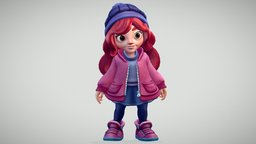 Girl Character cute, unreal, diaz, jose, dogzer, character, unity, girl, cartoon, game, dogzerx, goddot