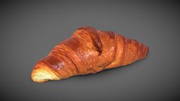 French Croissant france, paris, capture, french, reality, dslr, pastry, croissant, patisserie, adrien, bavant, photogrammetry, scan, gameready, parisiancroissant