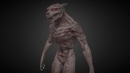 Werewolf Burned werewolf, retopology, burned, gamereadyasset, werewolf-body, gameready, werewolf3d