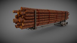 Log trailer truck, vintage, highway, kamaz, freightliner, kenworth, peterbilt, wood, rigged, industrial, mudrunner, snowrunner
