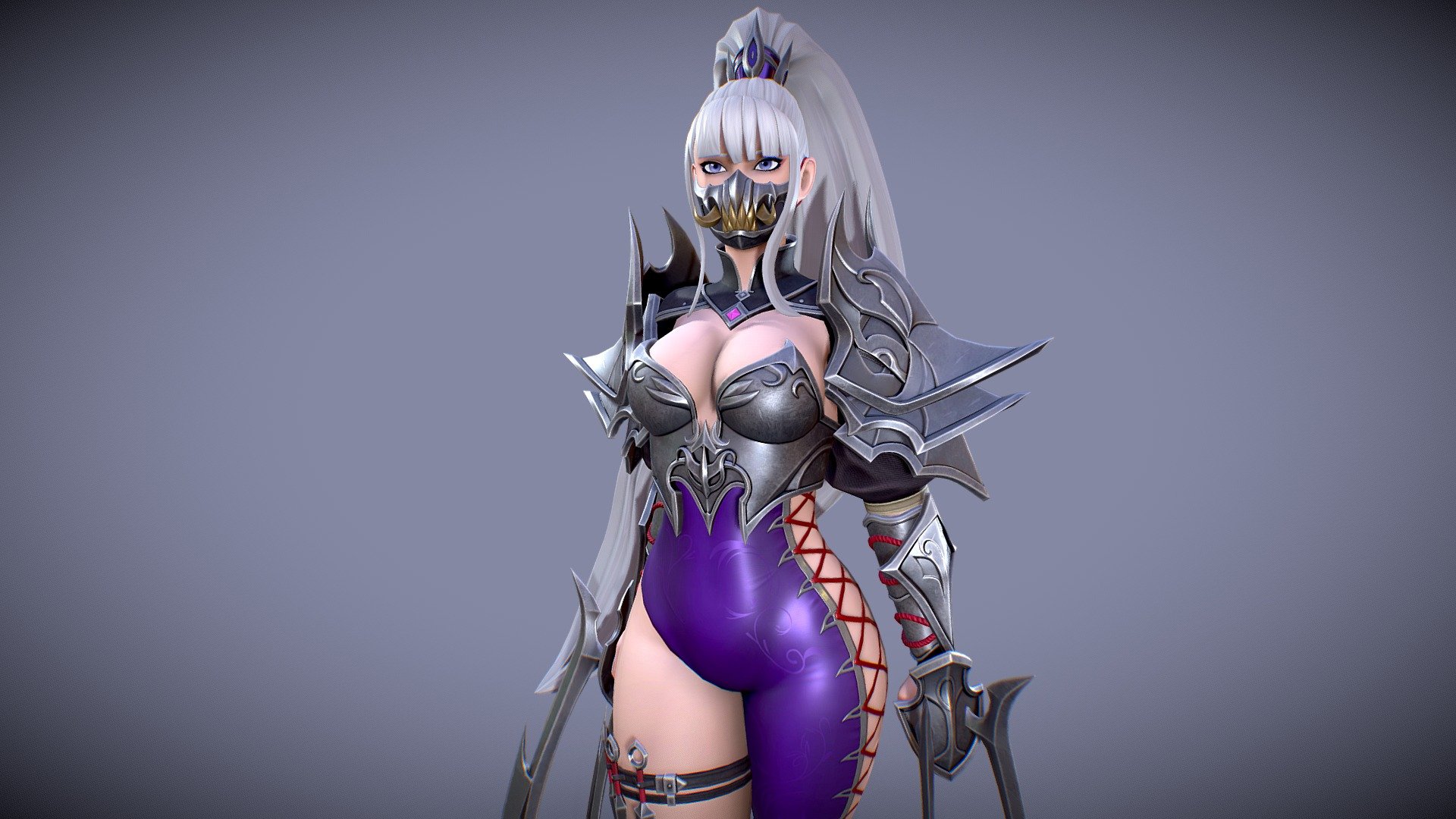 Animation and 3D-model made in Blender, texturing in Substance Painter.

Concept: https://www.artstation.com/artwork/YADyP

 - Assassin - 3D model by RegnadBIT 3d model