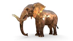 Elephant Low Polygon Art African Animal elephant, style, games, indian, gaming, circus, animals, polygonal, wild, realtime, mammal, african, lowpolygon, mammoth, lowpolyart, lowpolymodel, shuographics, lowpolygonart, proboscis, low-poly, game, lowpoly, low, poly, creature, animal, stylized, polygon