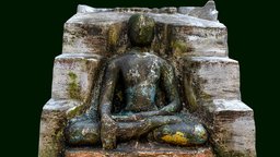 5th century Buddha buddha, ancient, asia, antique, statue, buddhism, religious, kathmandu, nepal, photogrammetry, pbr, scan, 3dscan, stone, sculpture