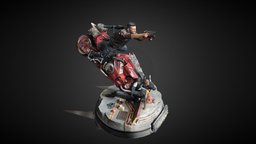 Cyberpunk 2077 akira, cyberpunk, motorcycle, v, statue, collector, capturingreality, cyberpunk2077, photoscan, photogrammetry, sa-test-22-01