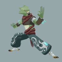 Martial arts bird bird, fighter, celshading, maya, cartoon
