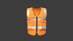 Construction Vest Reflective body, orange, cloth, shirt, vest, high, textile, work, jacket, equipment, dress, bright, worker, safety, uniform, fabric, outfit, pockets, protective, wear, reflective, garment, protective-suit, labour, visibility, ppe, protective-clothing, gear, construction, clothing, industrial, high-visibility