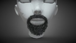 Facial Hair Cards Style 8 hair, warrior, viking, realtime, barber, beard, african, afro, facial, cards, mustache, curly, wig, haircut, hairstyle, character, game, man, realtimecharacter, frizzy