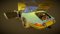Porsche 911 Backdate Targa porsche, 911, rat, dirty, outlaw, targa, substancepainter, blender, vehicle, pbr, design, car, backdate