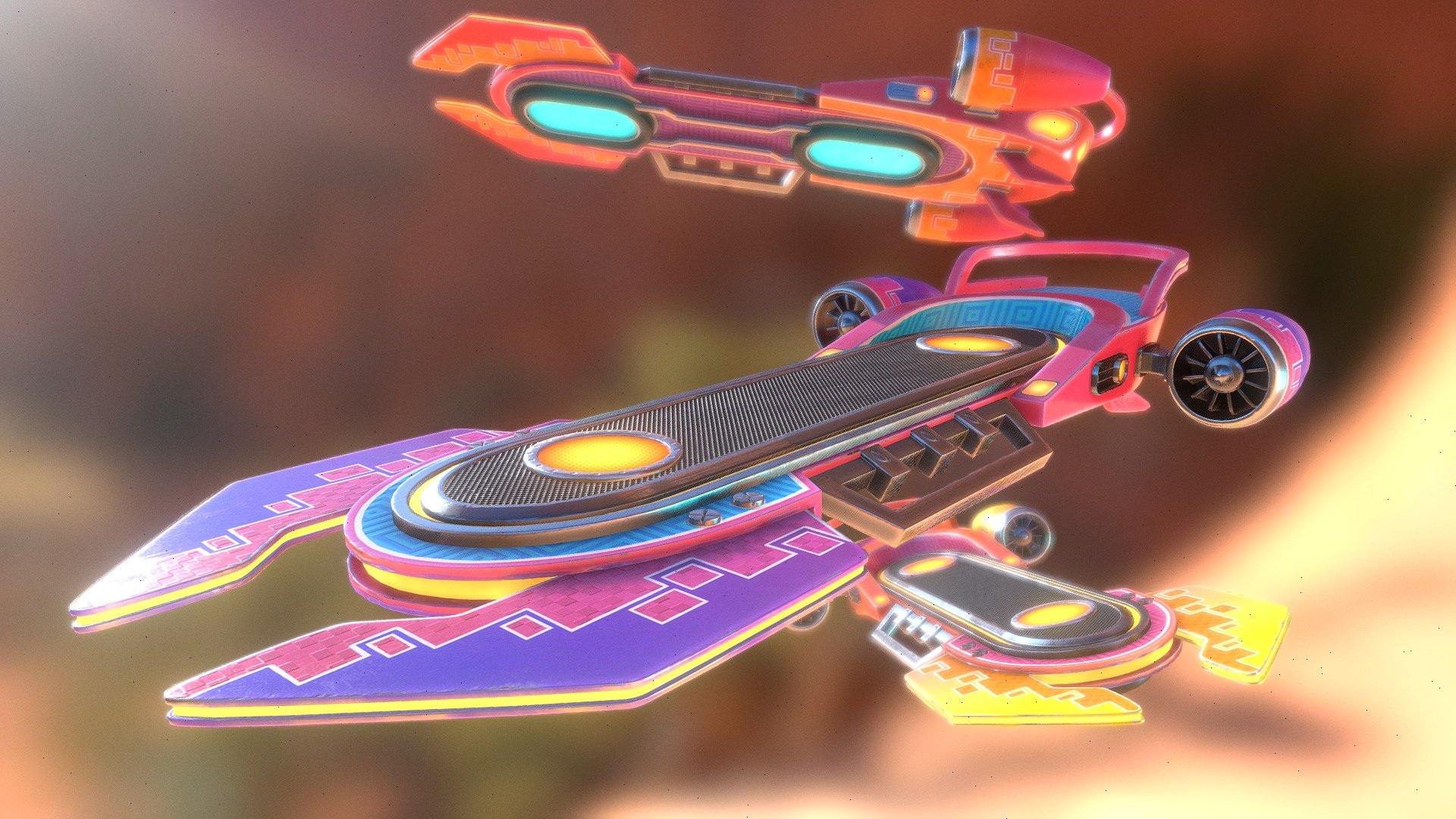 Hover Board - 3D model by JuegoStudio 3d model