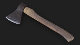 Axe Scan photo, wooden, rust, rusty, closed, rustic, metal, hardware, old, iron, hatchet, closeup, close, photoscan, photogrammetry, scan, axe, village
