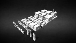 Gravestones Kit Bash Low-poly 3D model graveyard, tombstone, death, prop, architectural, pack, cemetery, cultural, heritage, gravestone, grave, scary, coffin, crypt, package, mausoleum, architecture, asset, game, lowpoly, low, poly, halloween, tomb, history, horror