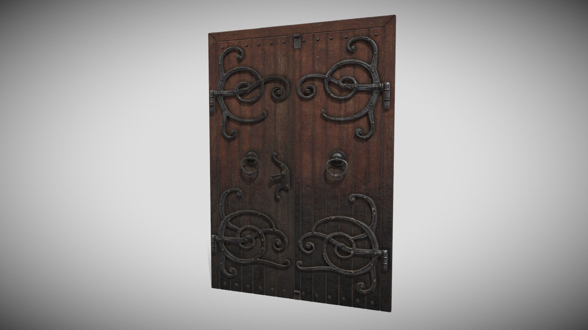 2 Material PBR Metalness 4k (png) - Gate - Portonetondo - Buy Royalty Free 3D model by Francesco Coldesina (@topfrank2013) 3d model