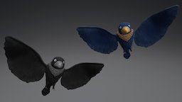 CROW sculpt, bird, animals, crazy, crow, zbrush-sculpt-maya, maya, hand-painted, fly, zbrush