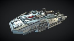 Sci-fi Hover Tank IFV sled, army, hover, 4k, tank, ifv, science-fiction, vehicle, pbr, starwars, military, sci-fi, gear, gameready, noai