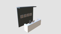 reception office, shelf, hotel, work, desk, lobby, public, cabinet, reception, 46, 186, vol, archmodels, am186, chair