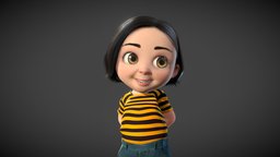 Cartoon girl cartoon kids have binding little, baby, children, beauty, girls, child, young, sister, elementary, daughter, schoolgirl, character, girl, cartoon, female, student