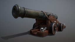 Canon canon, naval, pirateship, weaponlowpoly, weapon-3dmodel, naval-gun, weapons-gun, weapon, navy