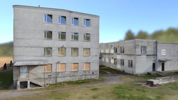 Abandoned 4-story Soviet School school, abandoned, grass, soviet, rusty, old, ussr, derelict, riga, latvia